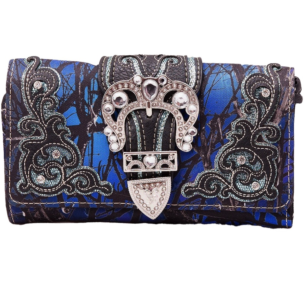 Camouflage Camo Wallet for Women Crossbody Wristlet Clutch Small Purse Country